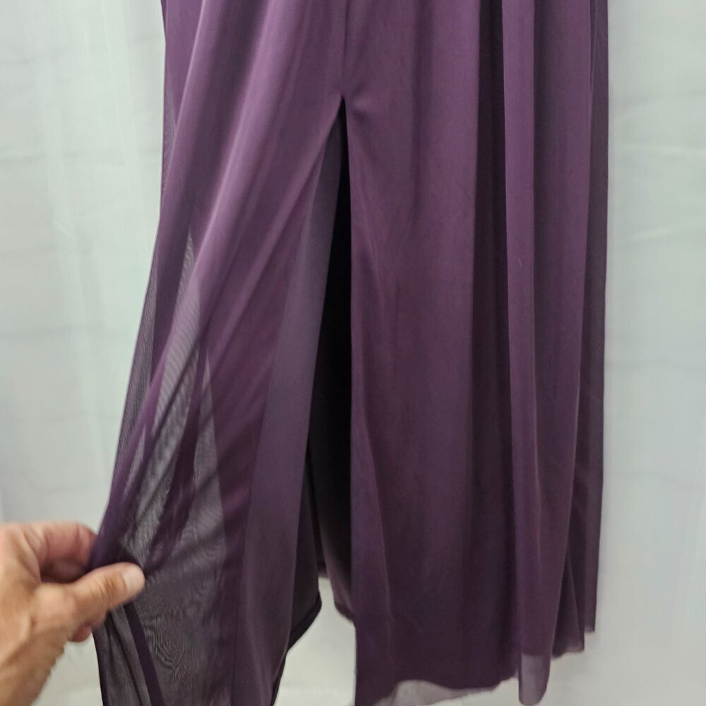 David's Bridal Dress Maxi Purple Lace Fairy Whimsigoth Floral Formal 10 - Picture 6 of 13